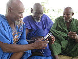 Men using ICT