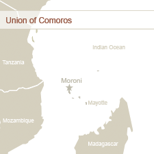 Union of Comoros map